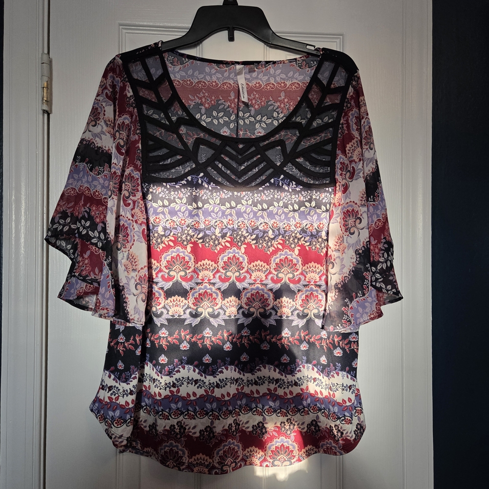 Collection B Multicolor Floral Blouse